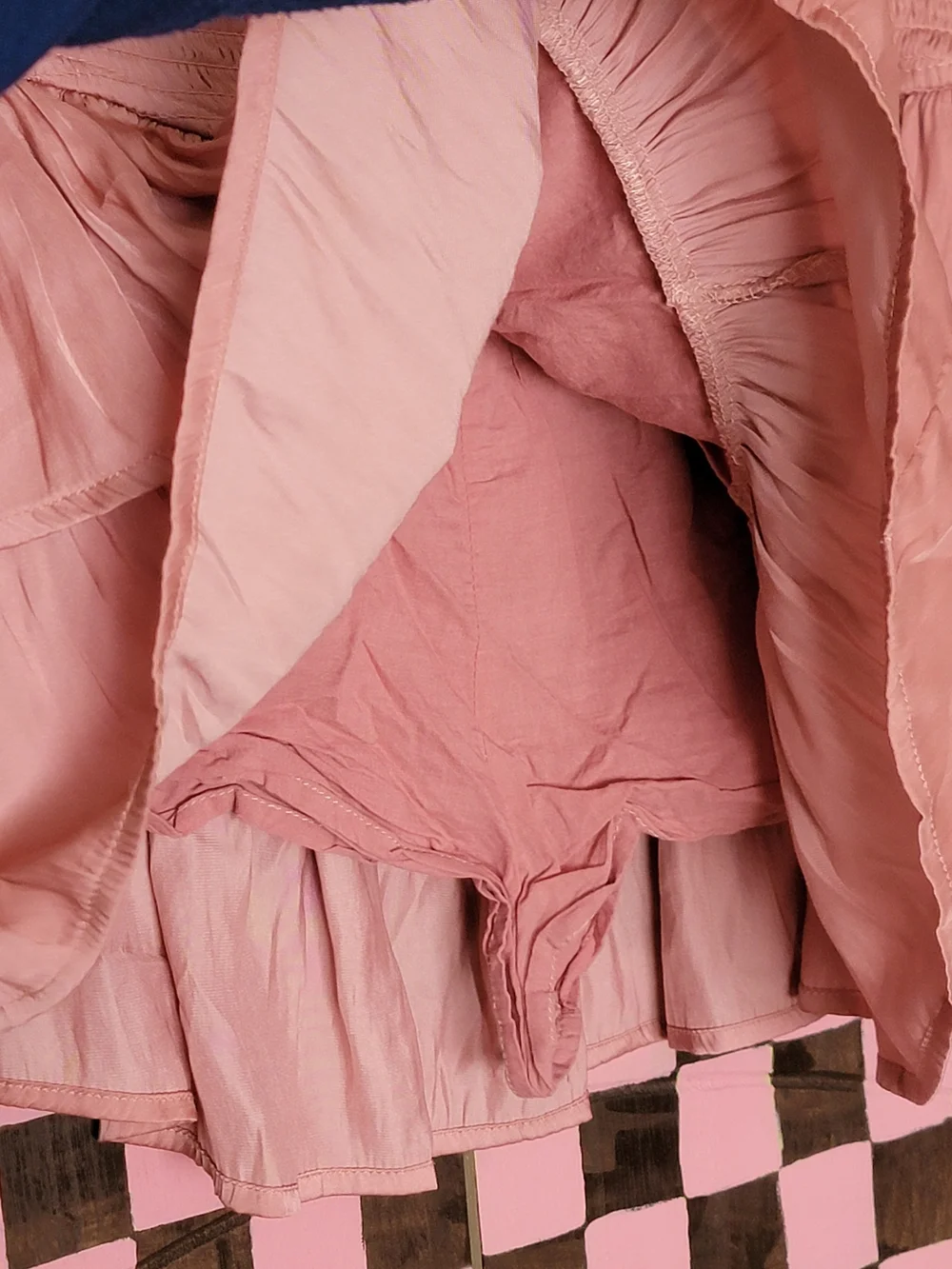 Altar'd State Dusty Rose Smocked Tiered Ruffle Skort